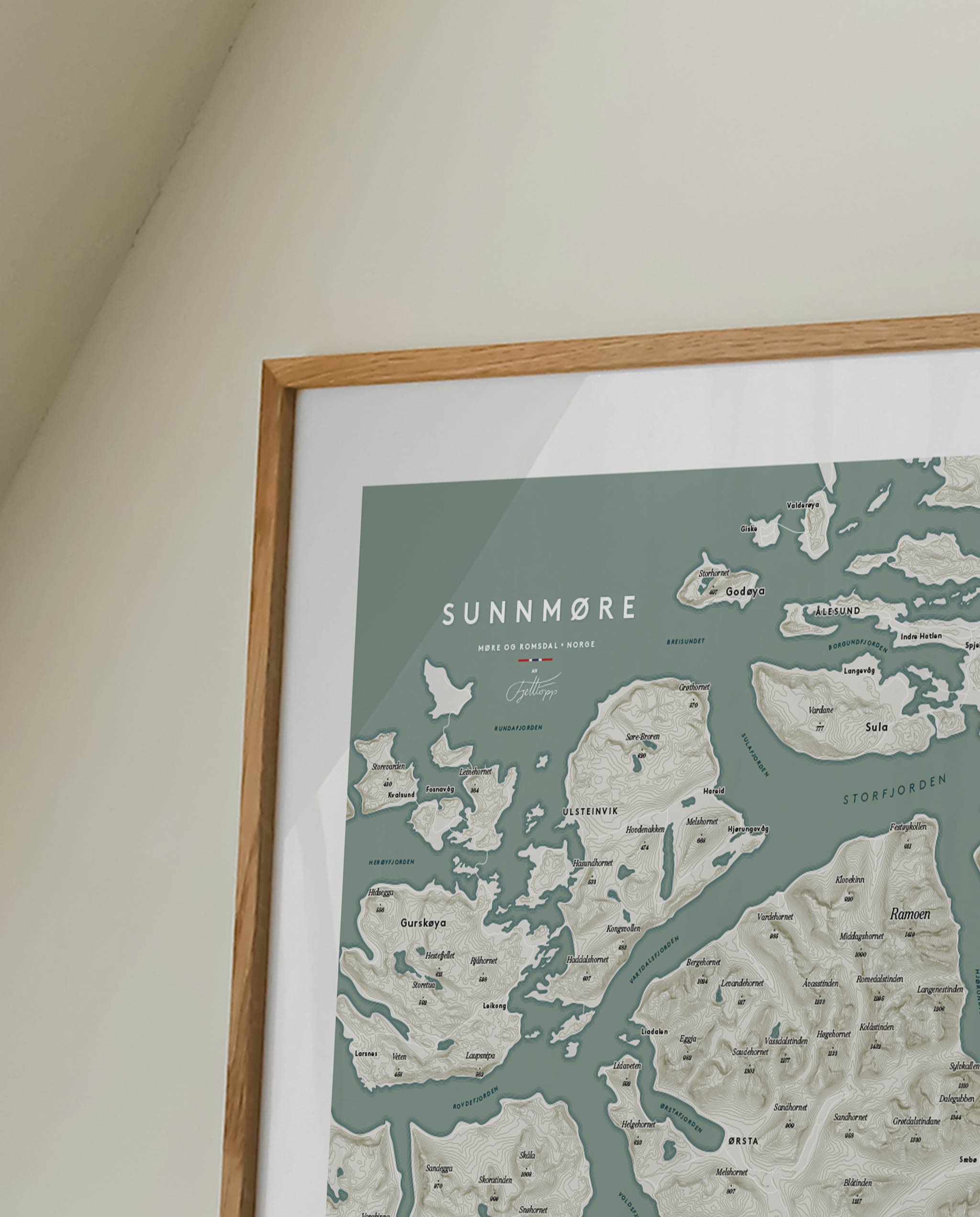 Unik fjällposter ♥ Sunnmøre poster – Altitud – Fjelltopp