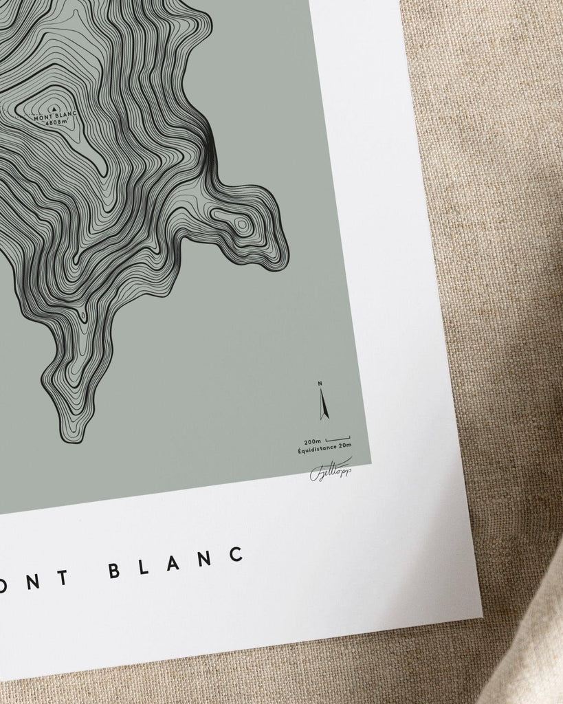 Mont Blanc poster – Altitud - Fjelltopp