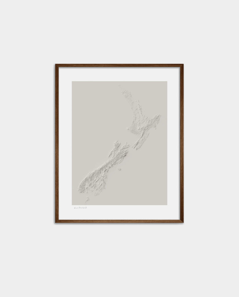 New Zealand Poster – Elevation - Fjelltopp